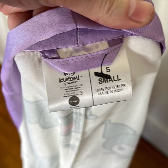 Kuromi by Sanrio Sleepwear Set: Kimono-Style Robe, Cami, and Sleep Shorts Small - Picture 4 of 7